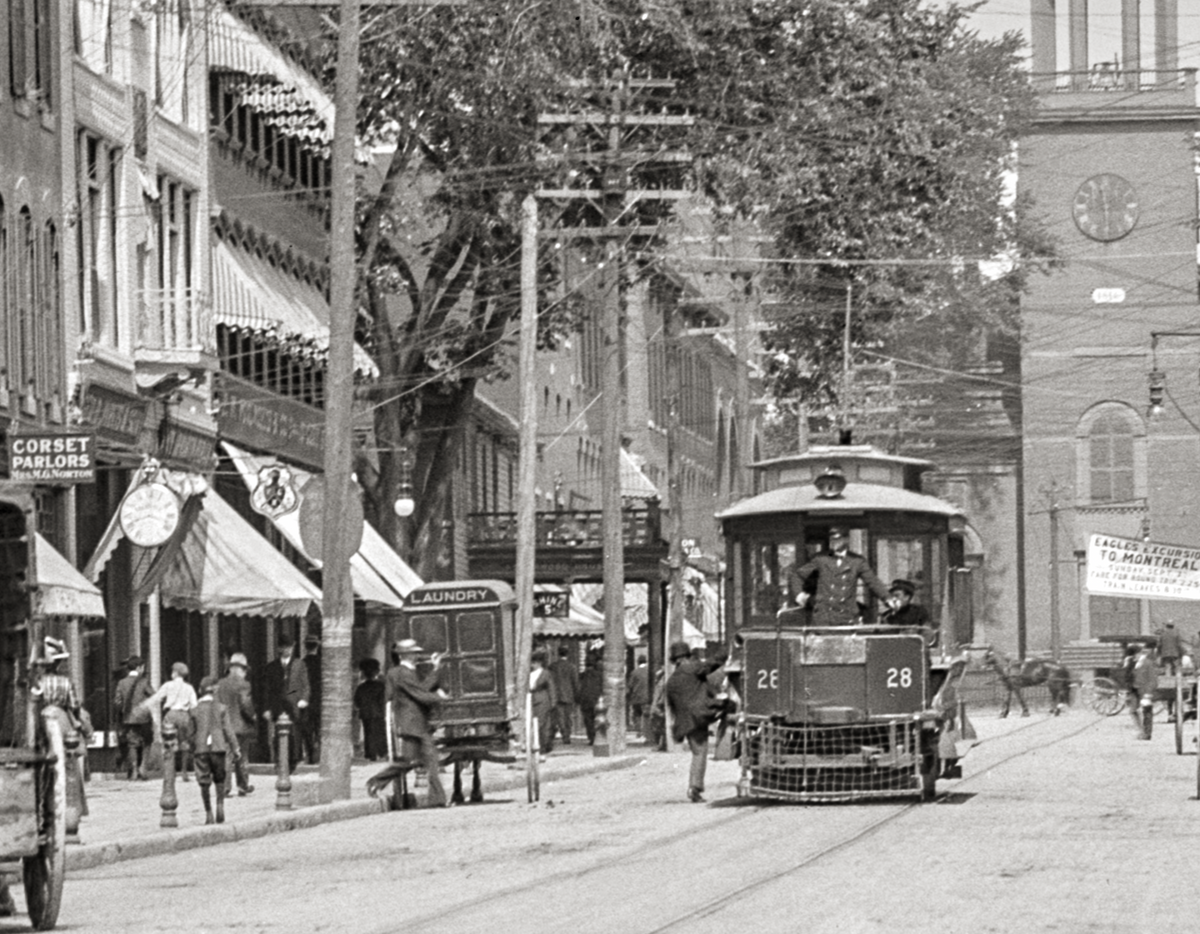 Burlington Vermont, Church Street, North From Bank Street, Circa 1910 Historical Pix