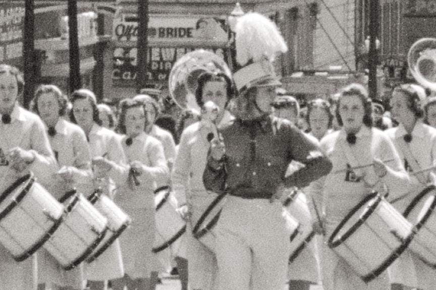 Butte Montana, Montana Street, Marching Parade, Summer, 1939 Historical Pix