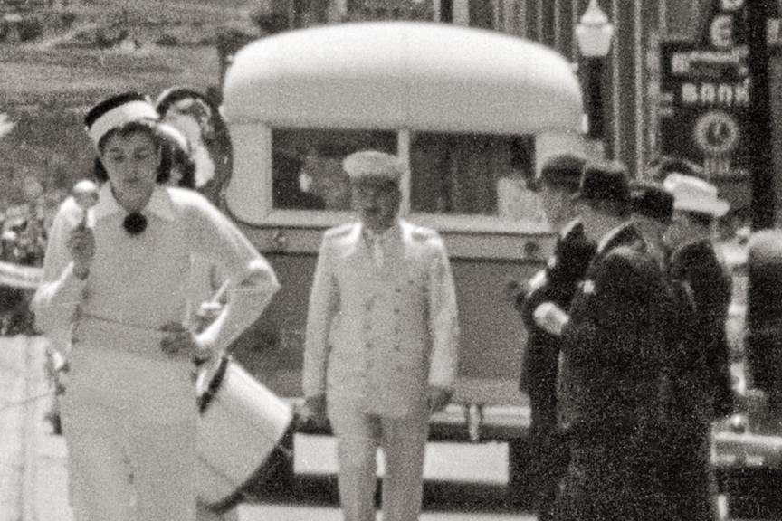 Butte Montana, Montana Street, Marching Parade, Summer, 1939 Historical Pix