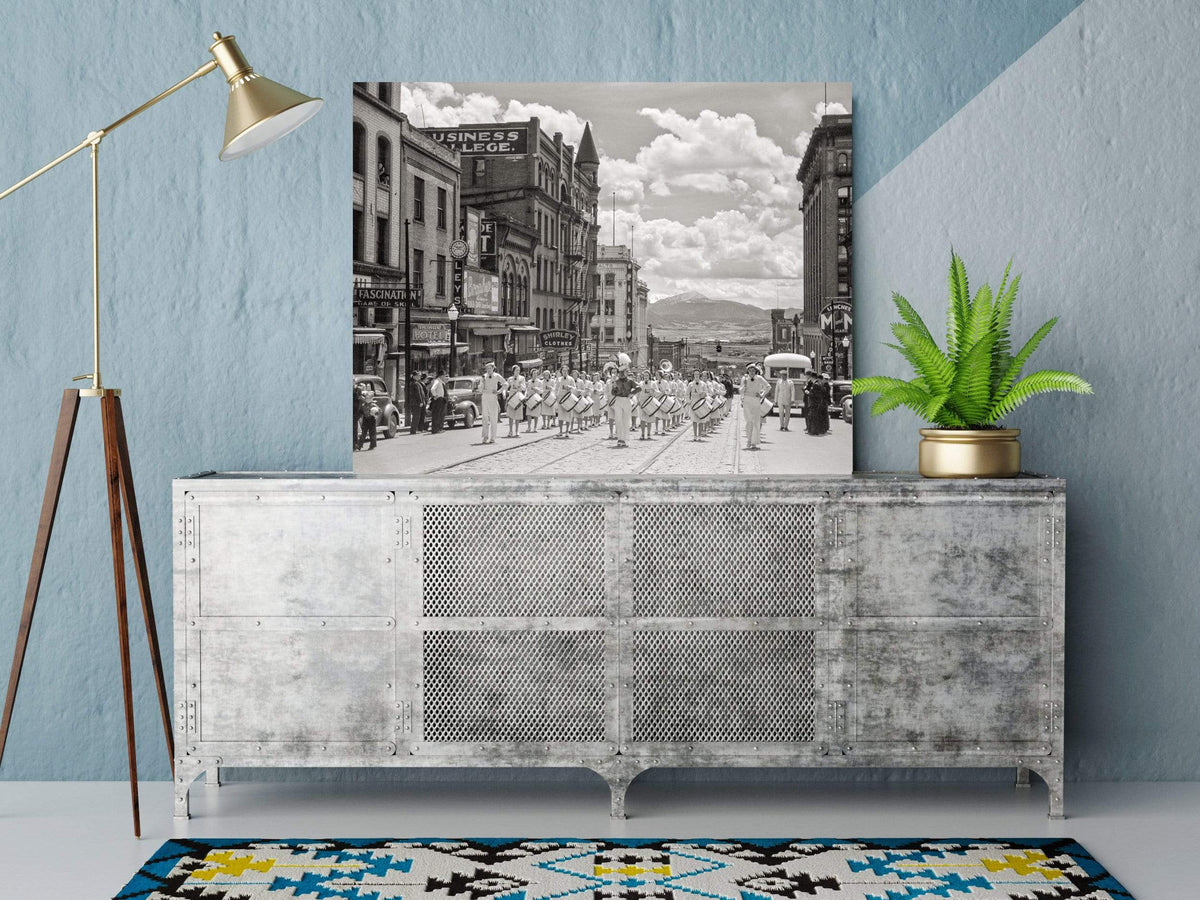 Butte Montana, Montana Street, Marching Parade, Summer, 1939 Historical Pix