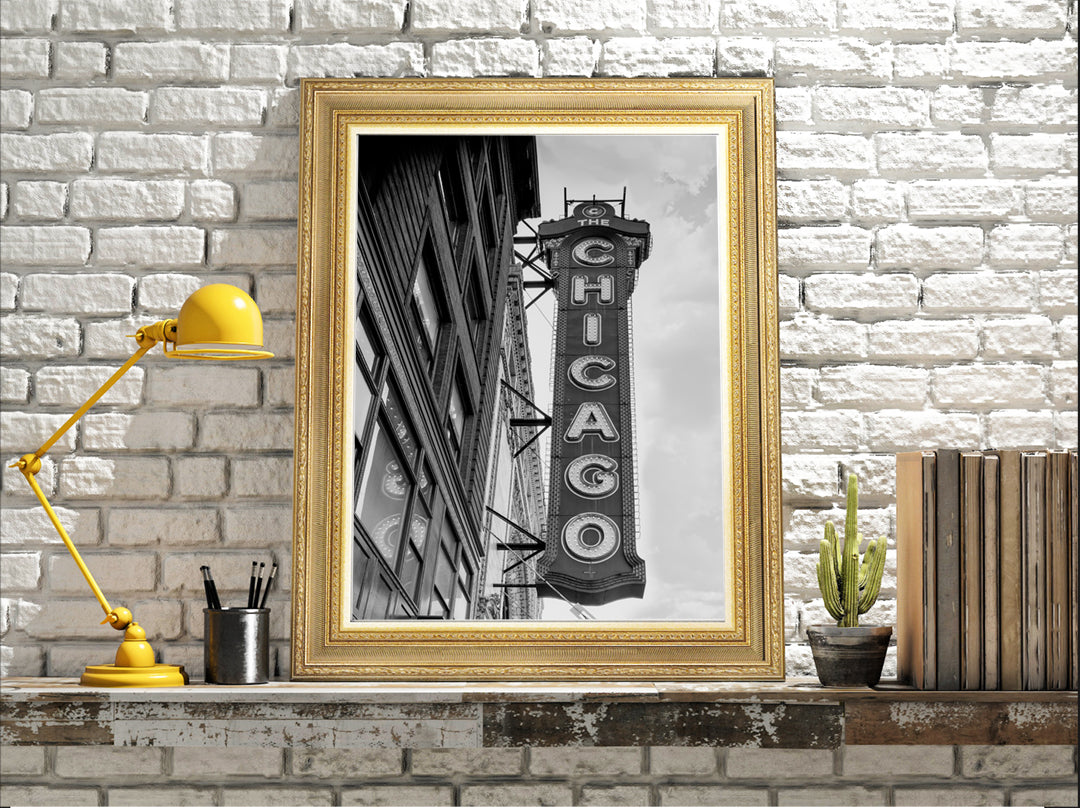 Chicago Theatre Marquee Sign, Chicago IL Historical Pix