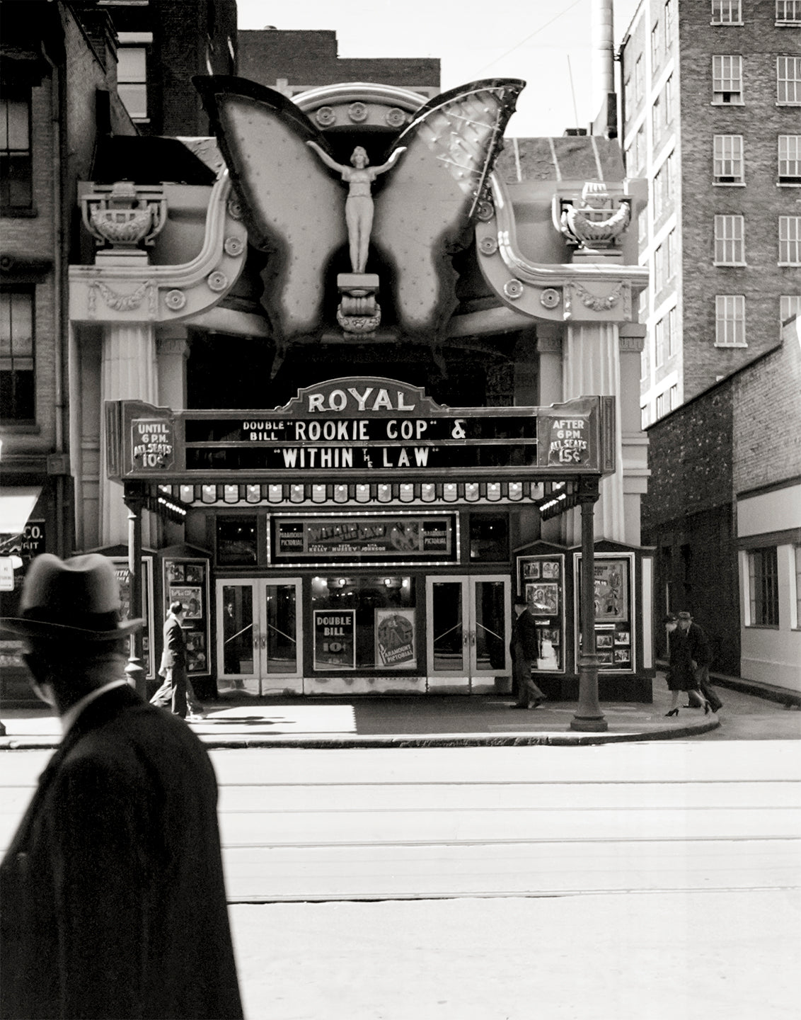 Cincinnati Royal Theatre, Art Deco Marquee, 1939 Historical Pix