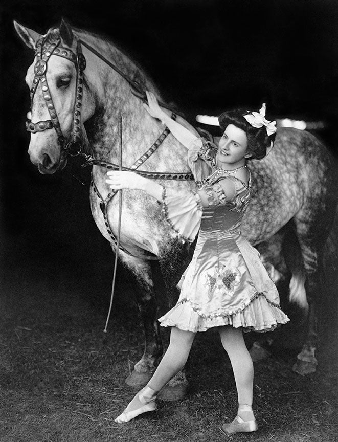 Circus Girl and Horse, 1900s Historical Pix