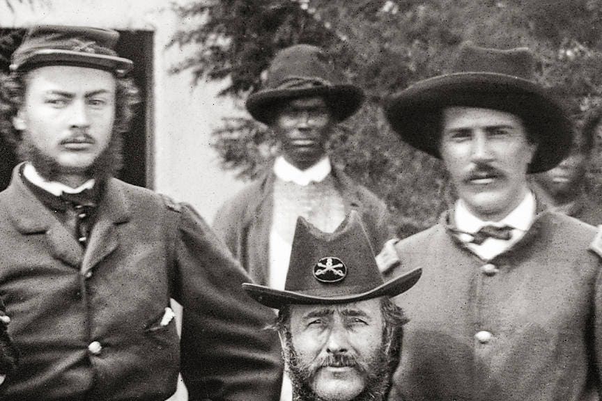 Civil War Photo, Washington DC Gen. William Gamble &amp; Staff at Camp Stoneman, Giesborough, Point, 1865 Historical Pix