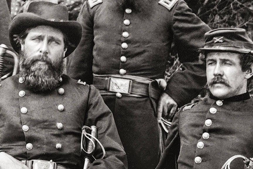 Civil War Photo, Washington DC Gen. William Gamble & Staff at Camp Stoneman, Giesborough, Point, 1865 Historical Pix