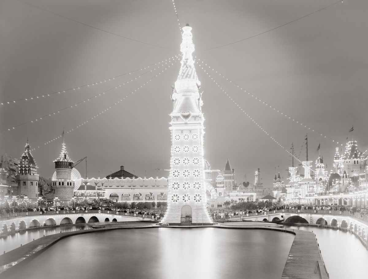 Coney Island, Luna Park, The Electric Tower At Night, 1903 Historical Pix