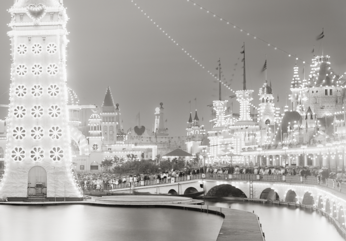 Coney Island, Luna Park, The Electric Tower At Night, 1903 Historical Pix