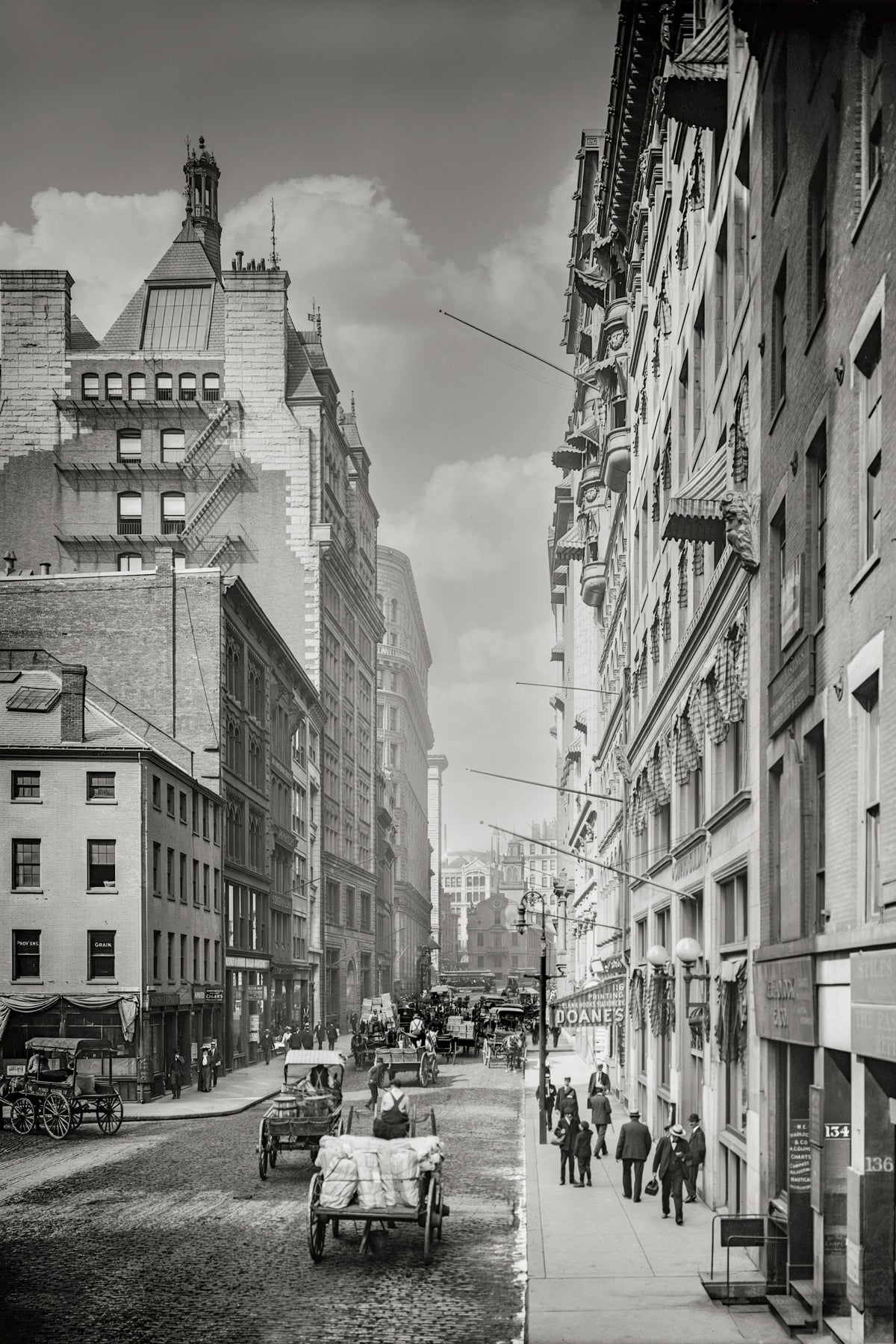 Corner of State and Broad Streets, Boston MA 1905 Historical Pix