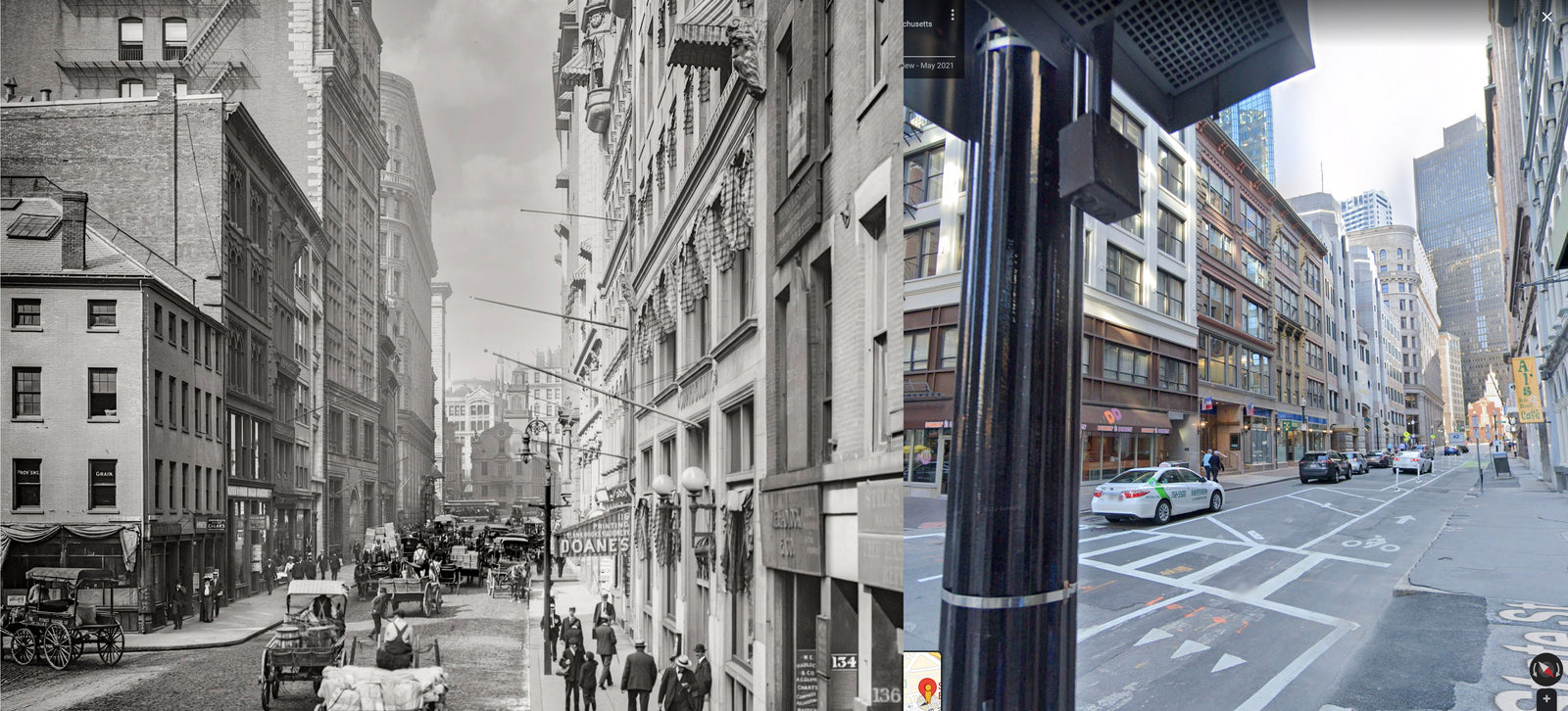 Corner of State and Broad Streets, Boston MA 1905 Historical Pix