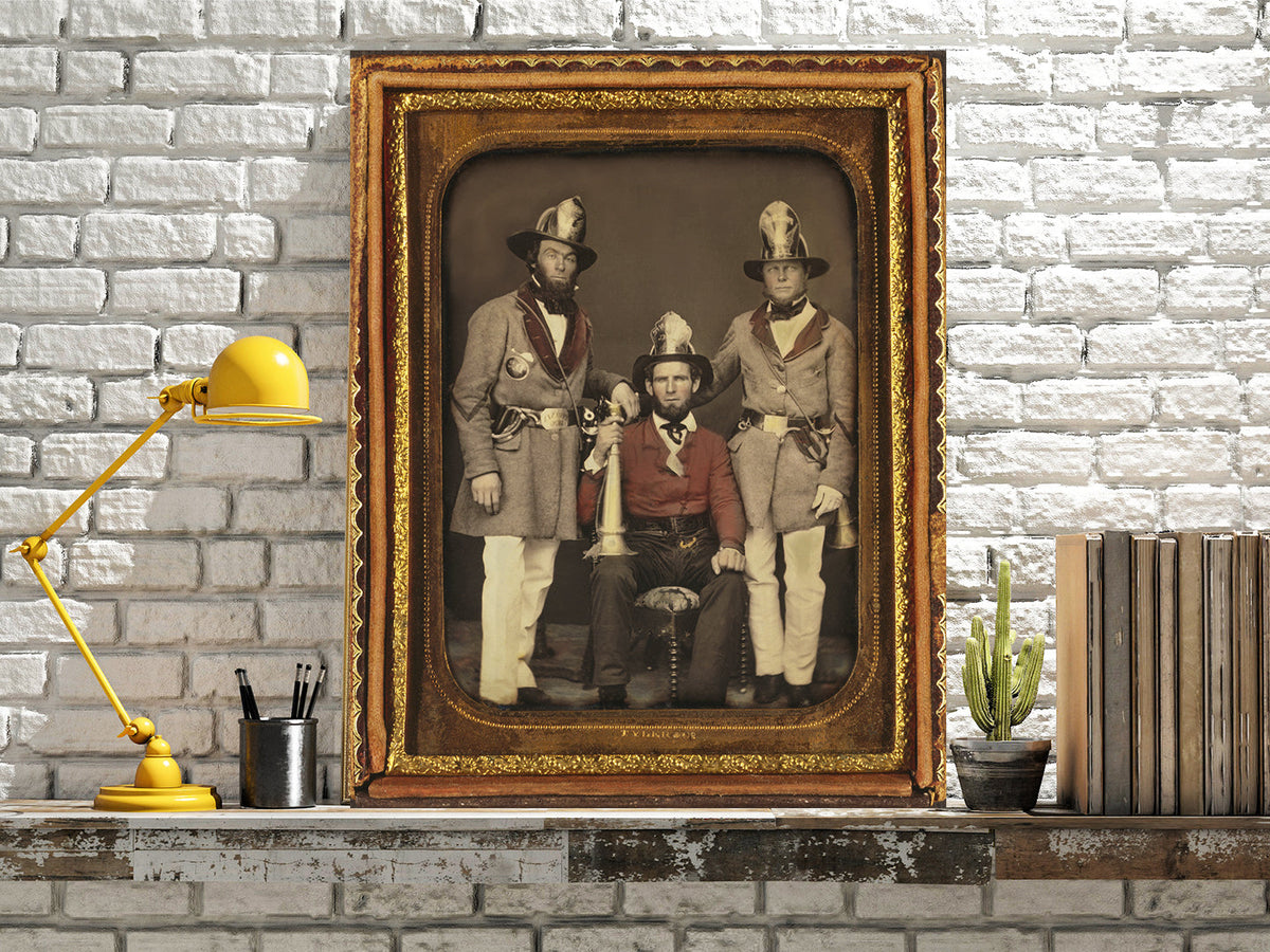 Daguerreotype Photograph, Charleston, South Carolina Firemen, 1855 Historical Pix
