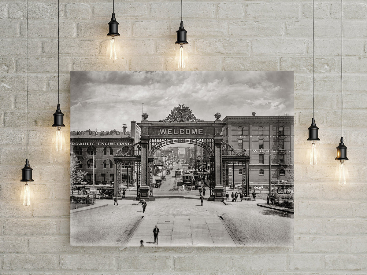 Denver, Arch of Welcome, 17th St, Denver Colorado, 1908 Historical Pix