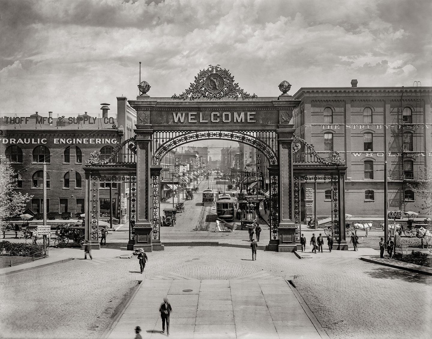 Denver, Arch of Welcome, 17th St, Denver Colorado, 1908 Historical Pix
