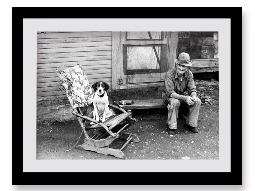 Dog and Owner, Hooverville, Ohio, Circleville, 1938 Historical Pix