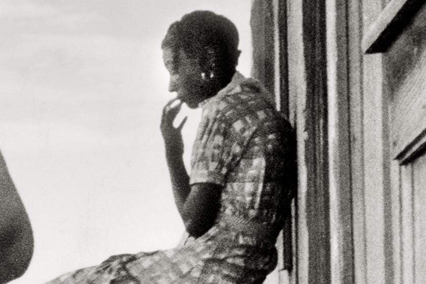Dorthea Lange, Man Eating On Porch, 1937 Historical Pix