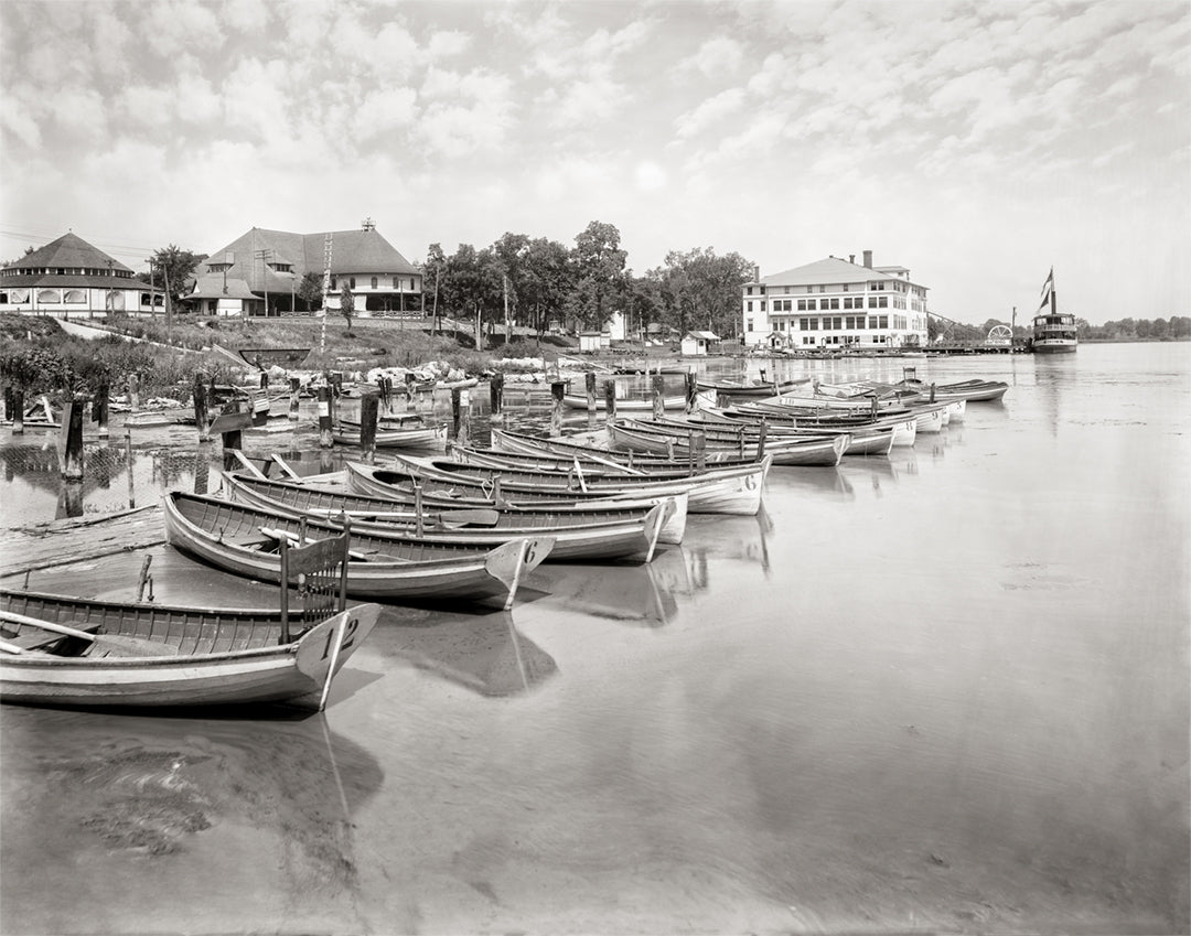 East Grand Rapids Michigan, Reeds Lake, Millers Boat Rentals, 1900 Historical Pix