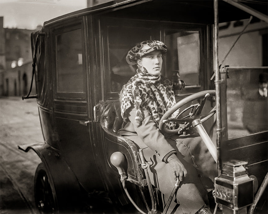 First Licensed Woman Taxi Driver, New York, Wilma K. Russey Historical Pix