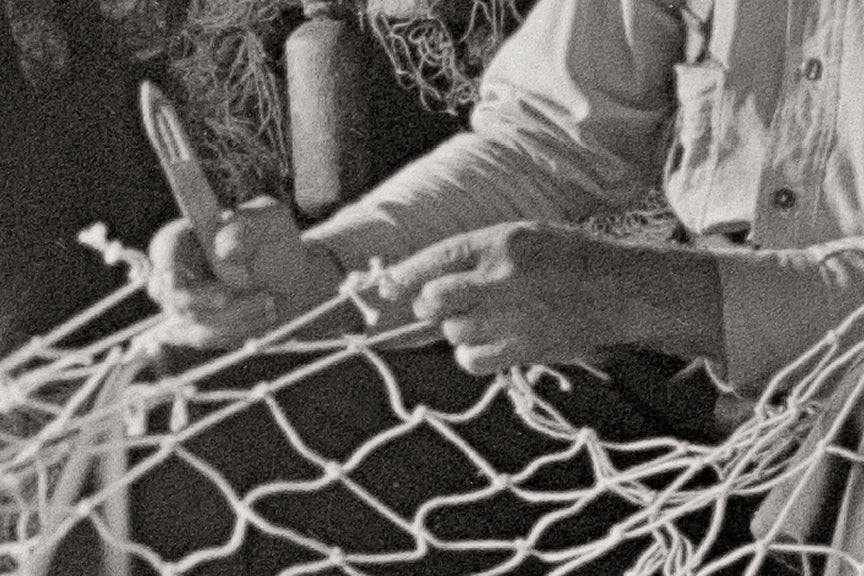 Fisherman Fixing Nets, Provincetown MA, Summer, 1937 Historical Pix