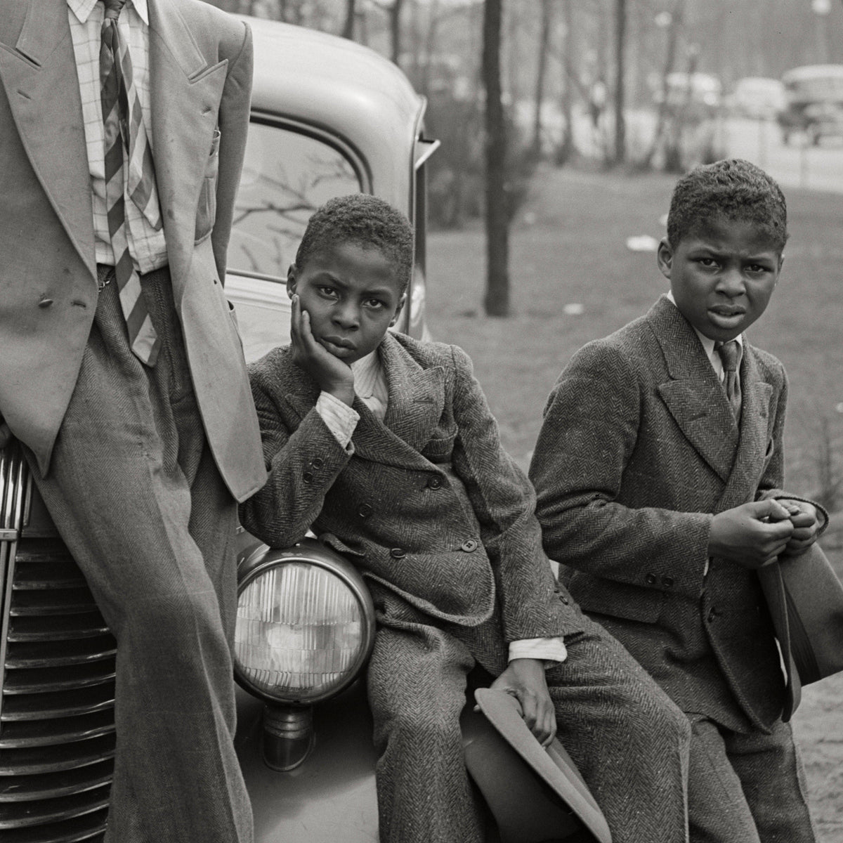 Five African American Boys on Car, South Side Chicago, 1941 by Russell Lee Historical Pix