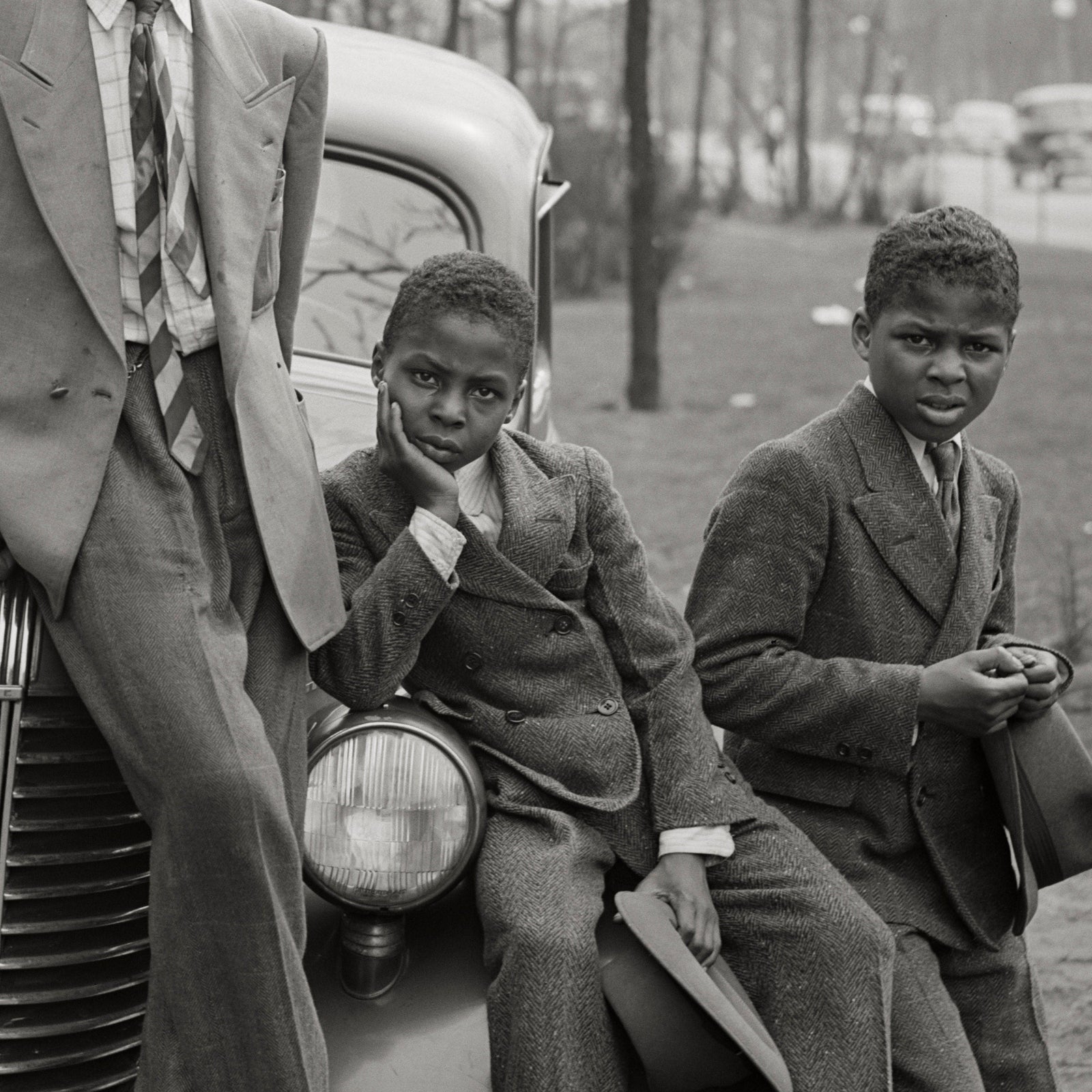 Five African American Boys on Car, South Side Chicago, 1941 by Russell Lee Historical Pix