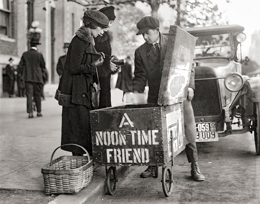 Food Cart, Washington DC, 1918 Historical Pix