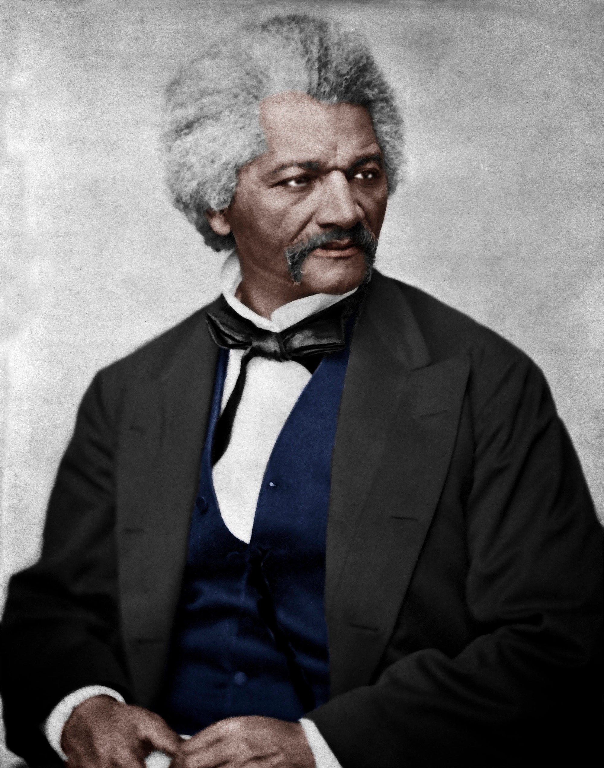 Frederick Douglas Colorized Portrait Photo, Abolitionist, 1870 Historical Pix