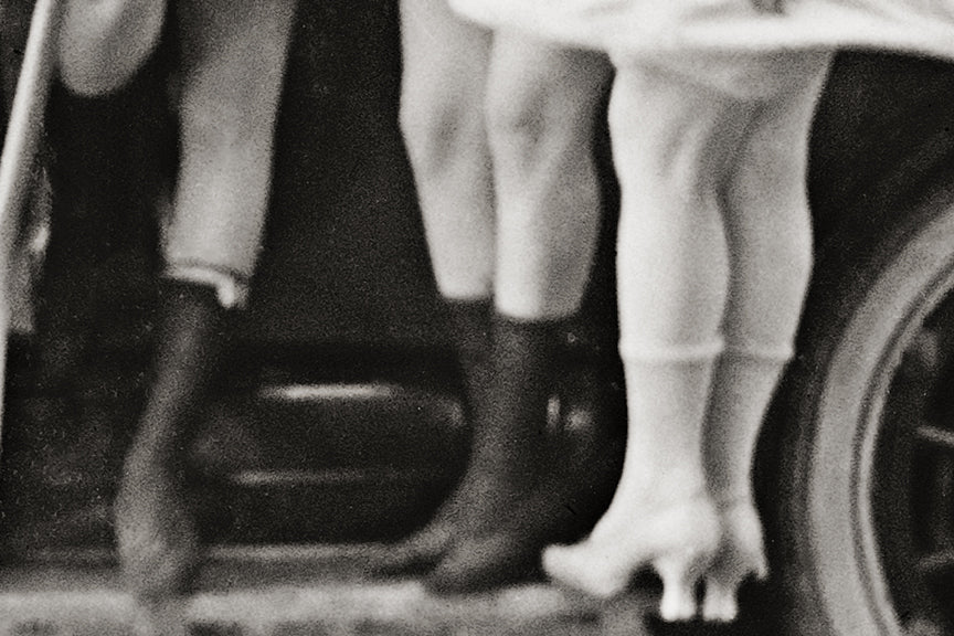 Girls on Car Having Fun Historical Pix