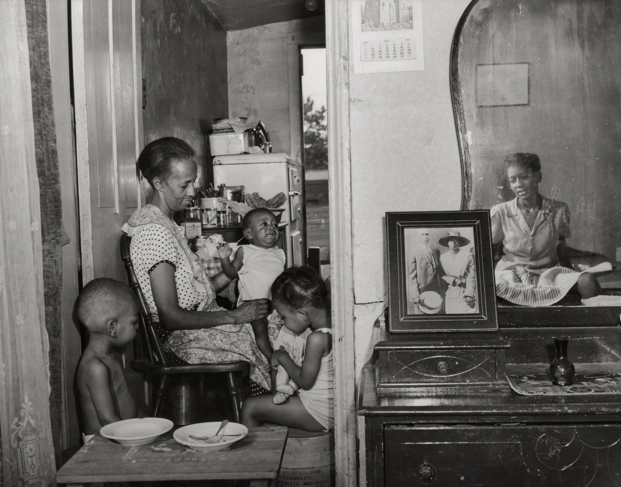 Gordon Parks, African American Photo of Women and Children, 1942 Historical Pix