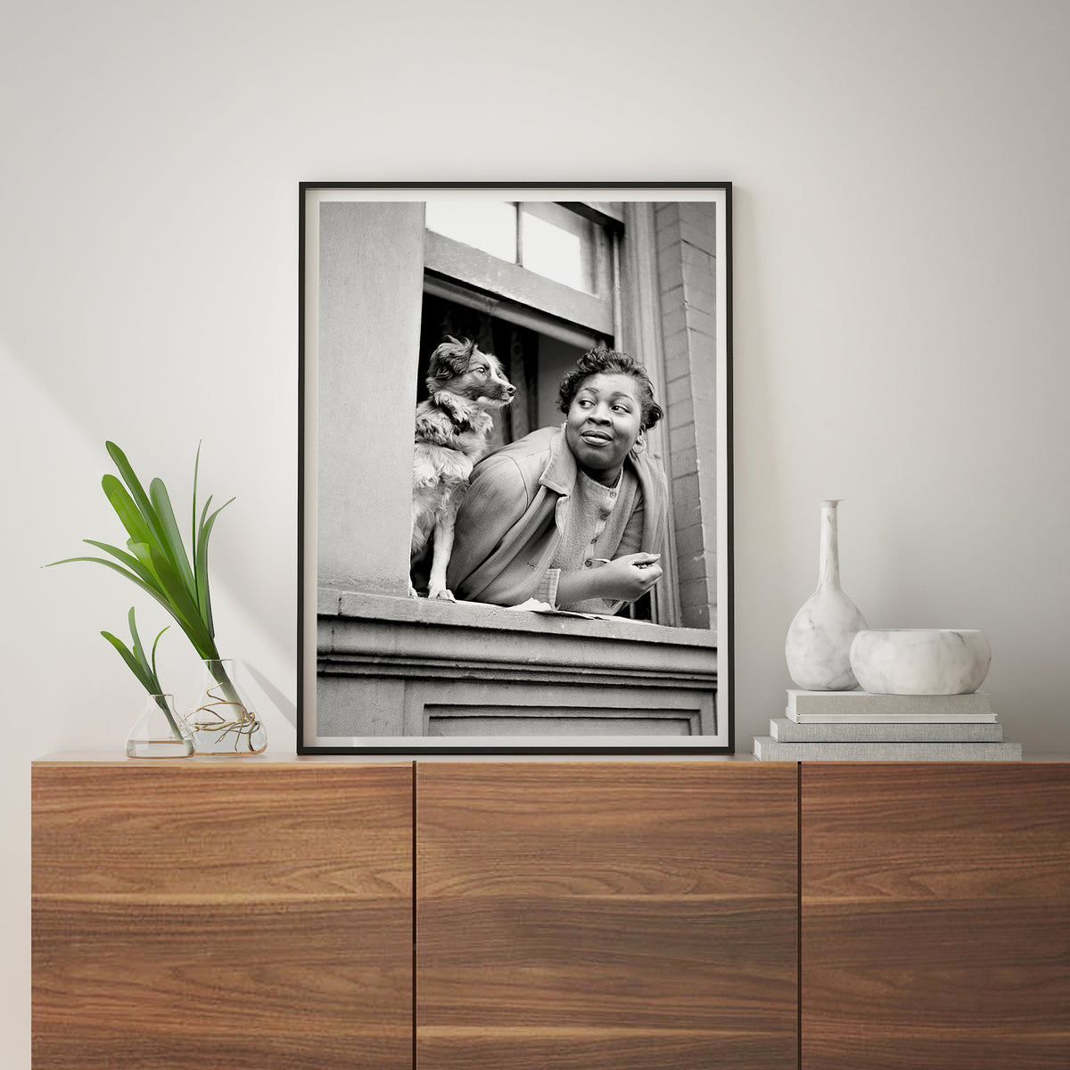 Gordon Parks, Harlem Woman With Dog, 1943, New York, NY Historical Pix