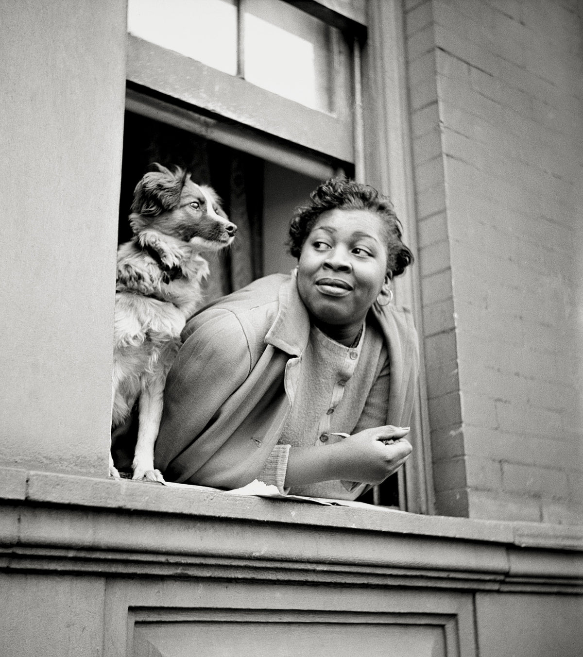 Gordon Parks, Harlem Woman With Dog, 1943, New York, NY Historical Pix