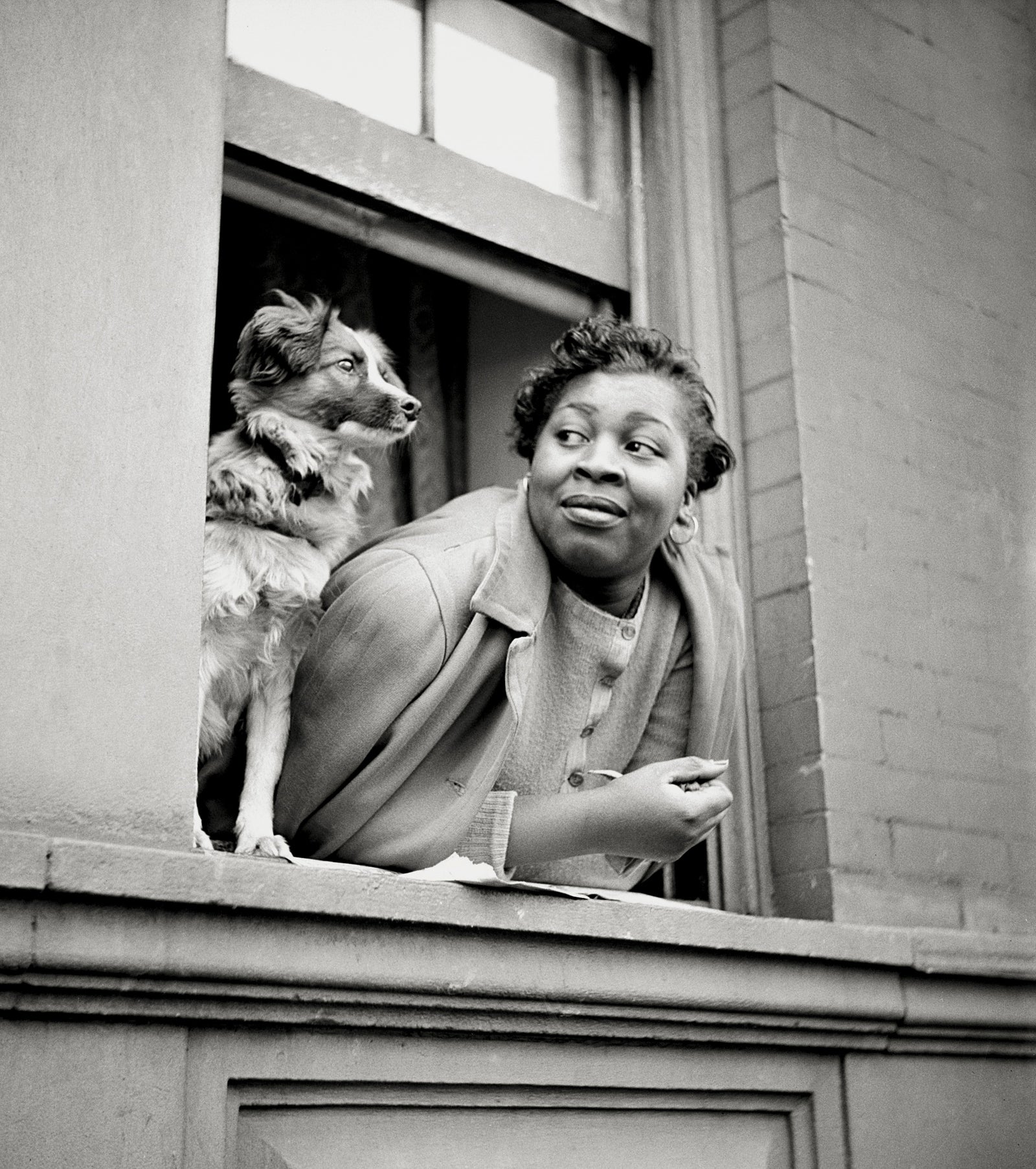 Gordon Parks, Harlem Woman With Dog, 1943, New York, NY Historical Pix