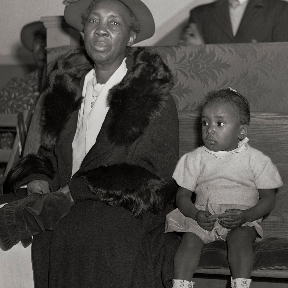 Gordon Parks, Photo of Woman &amp; Little Girl in Church, 1942 Historical Pix
