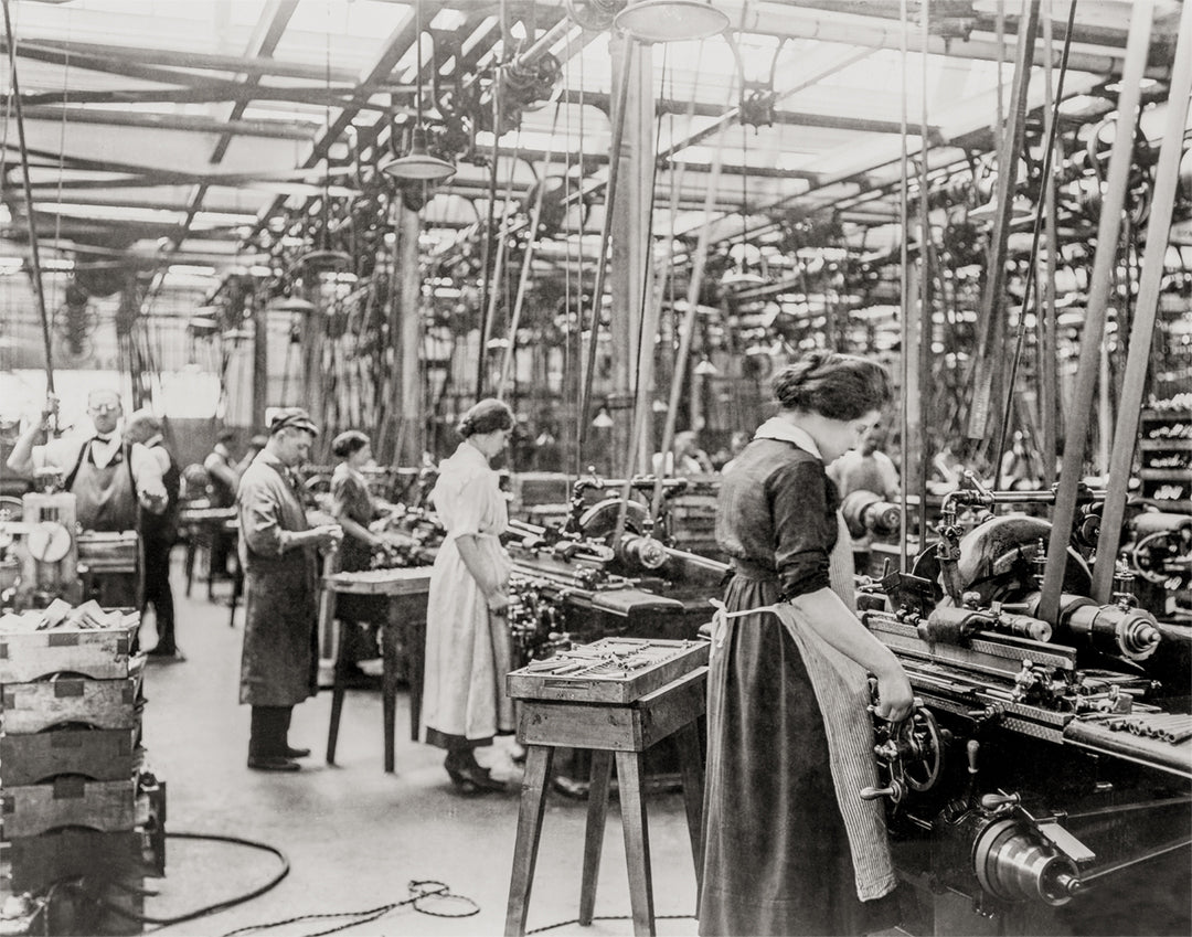 Hartford Connecticut, Colt Fire Arms, Women Grinding Barrels, 1914 Historical Pix