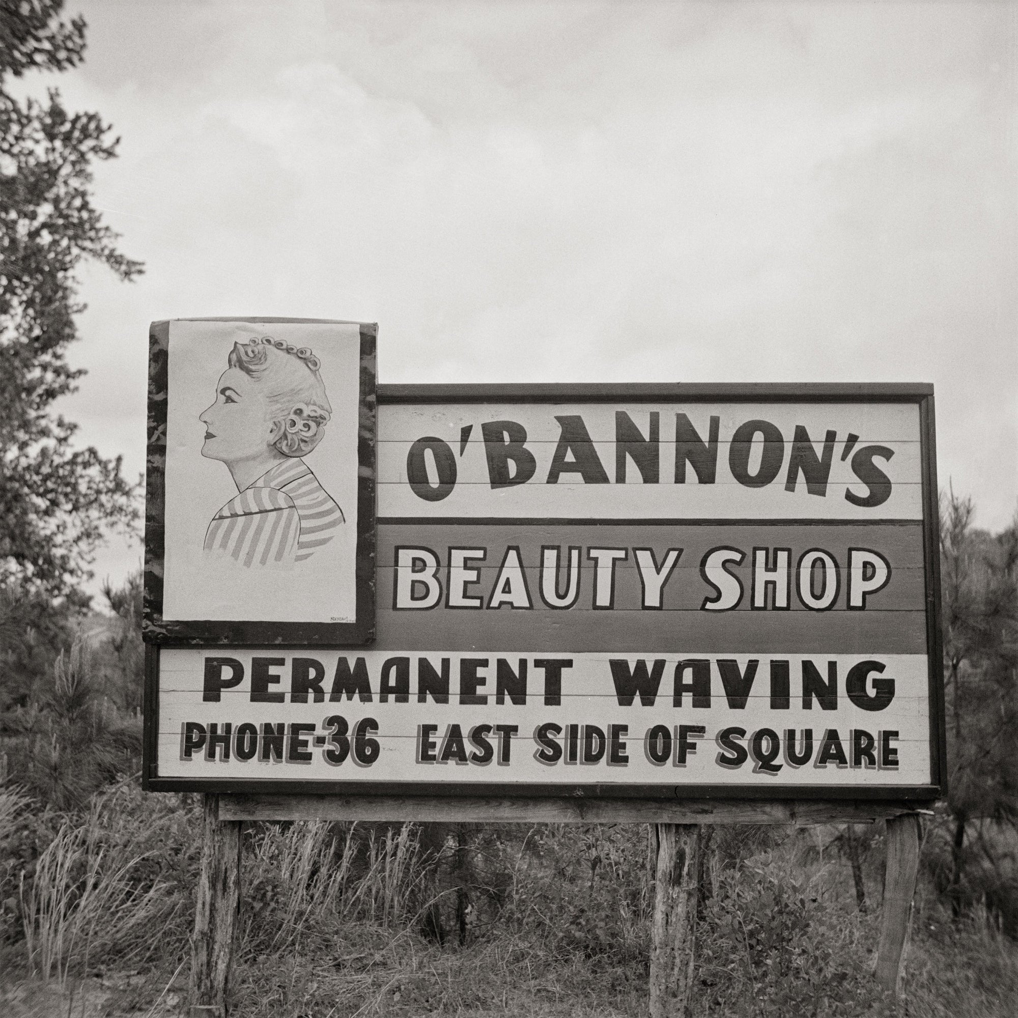 Huntsville, Texas, Beauty Salon Billboard, 1943, John Vachon Historical Pix