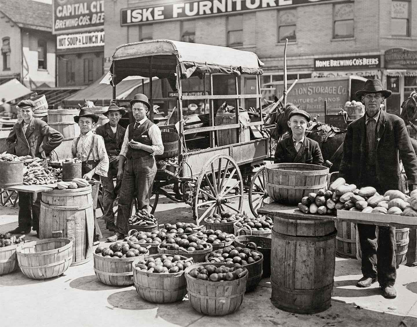Indianapolis Minnesota Food Market, 1908 Historical Pix