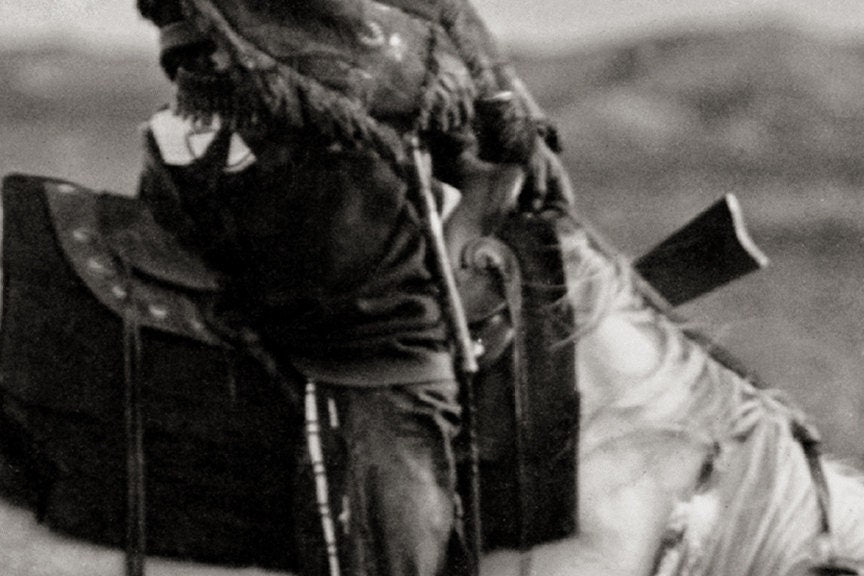 Indigenous American Oglala Warrior, Wearing Headdress, Early 1900s Historical Pix