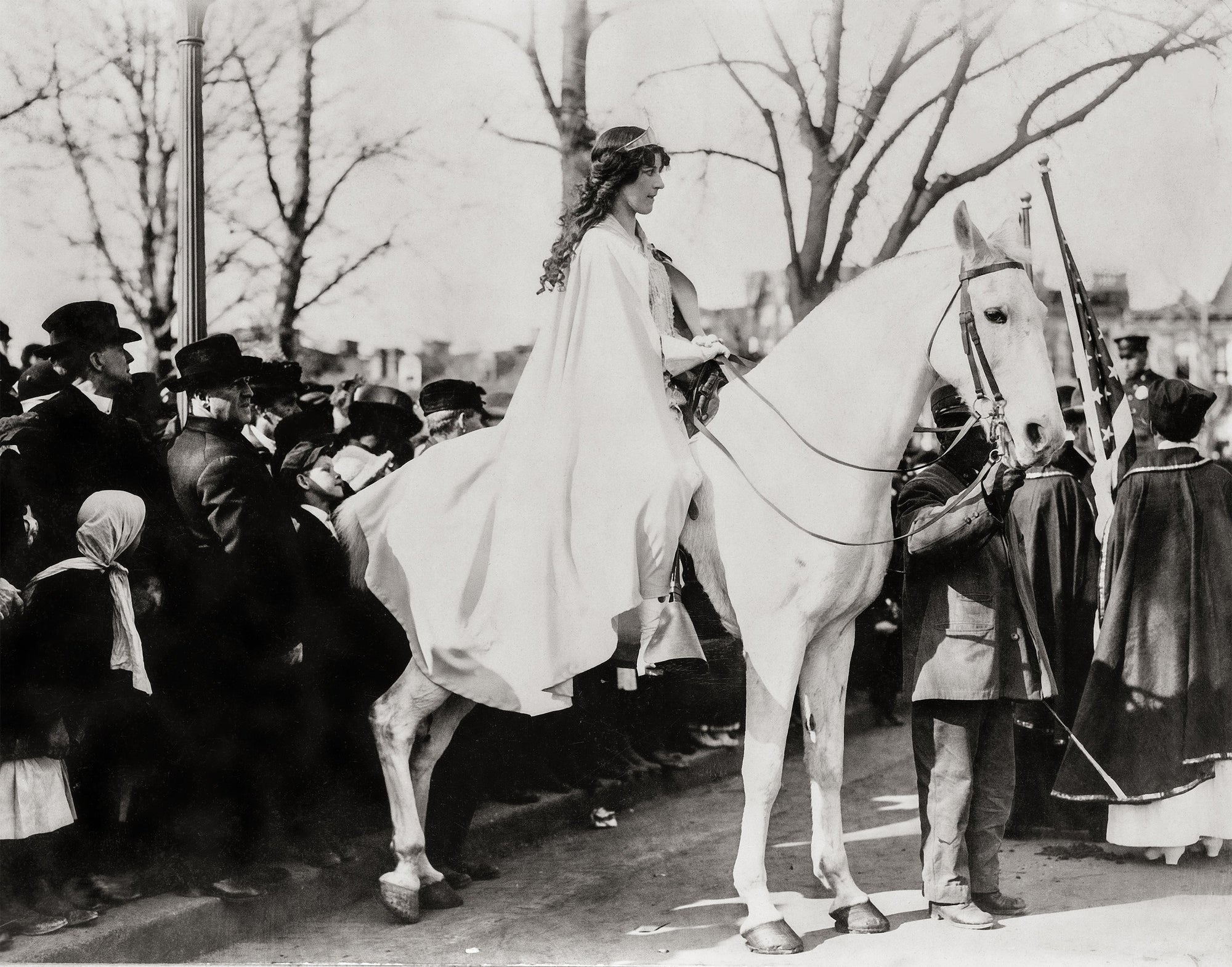 Inez Milholland on Horse, 1913 Historical Pix
