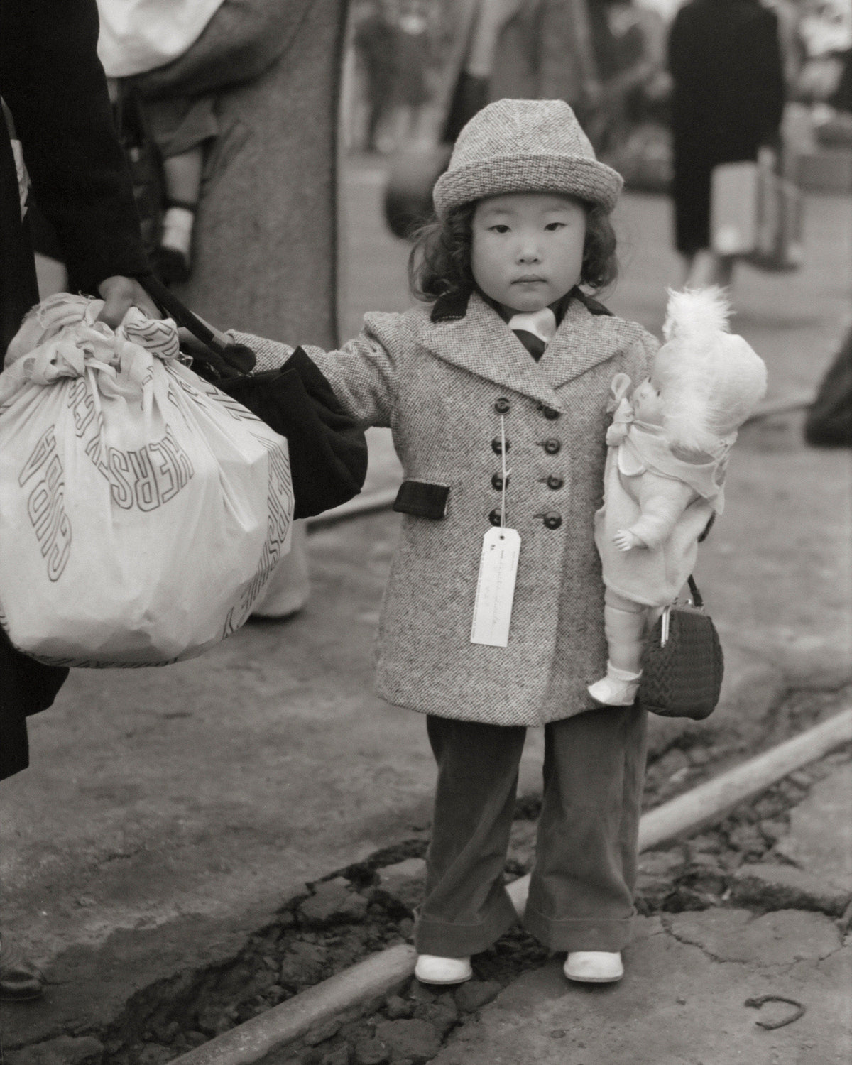 Japanese Girl Print, Internment Camp Photo, WWII, 1942, Russell Lee Historical Pix