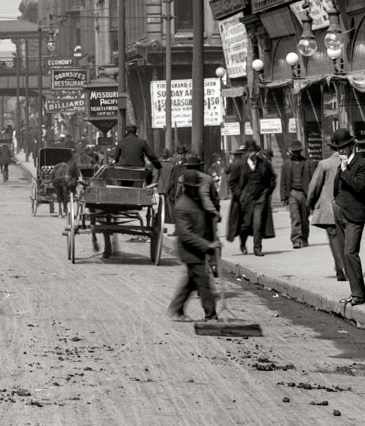 Kansas City, MO, 1906, Junction of Main and Delaware Street Historical Pix