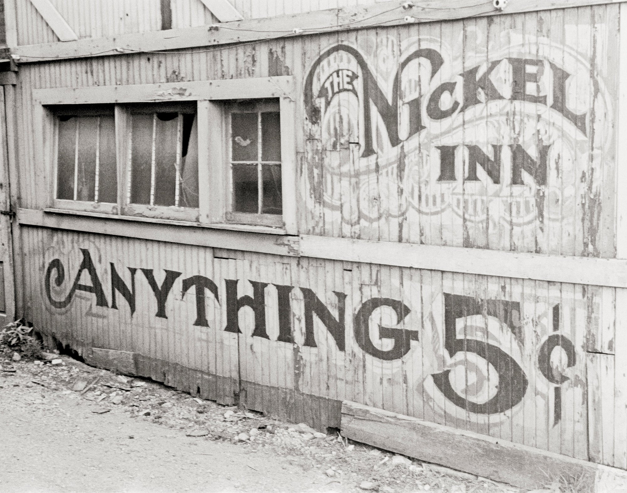 Lunch Store Calligraphic Sign for the Nickel Inn Historical Pix
