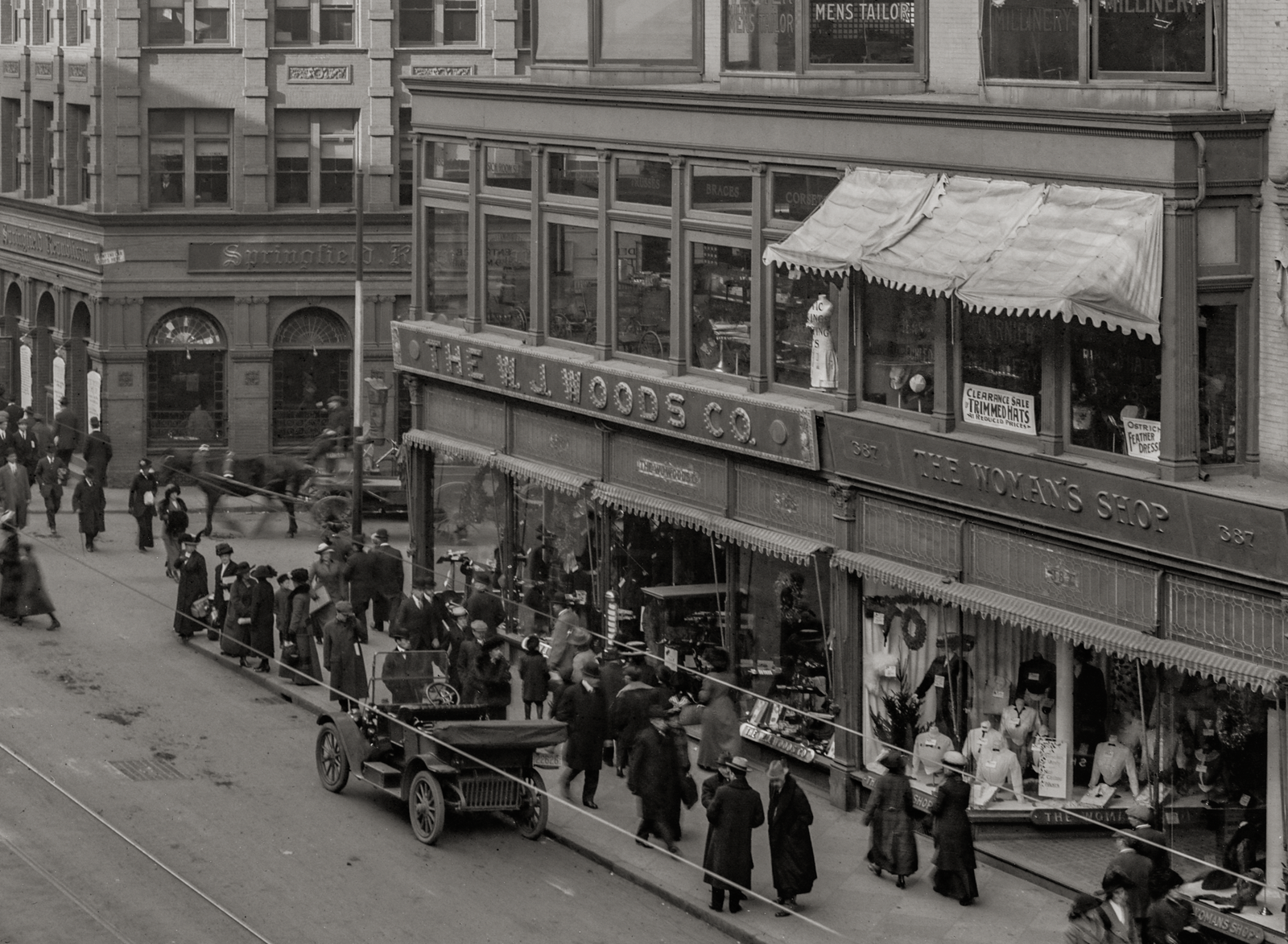 Main Street, Springfield, MA, 1910 Historical Pix