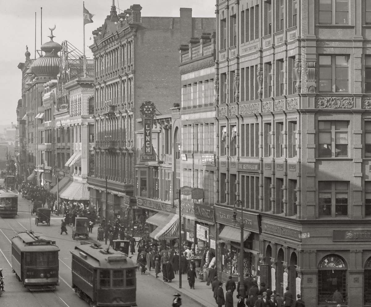 Main Street, Springfield, MA, 1910 Historical Pix