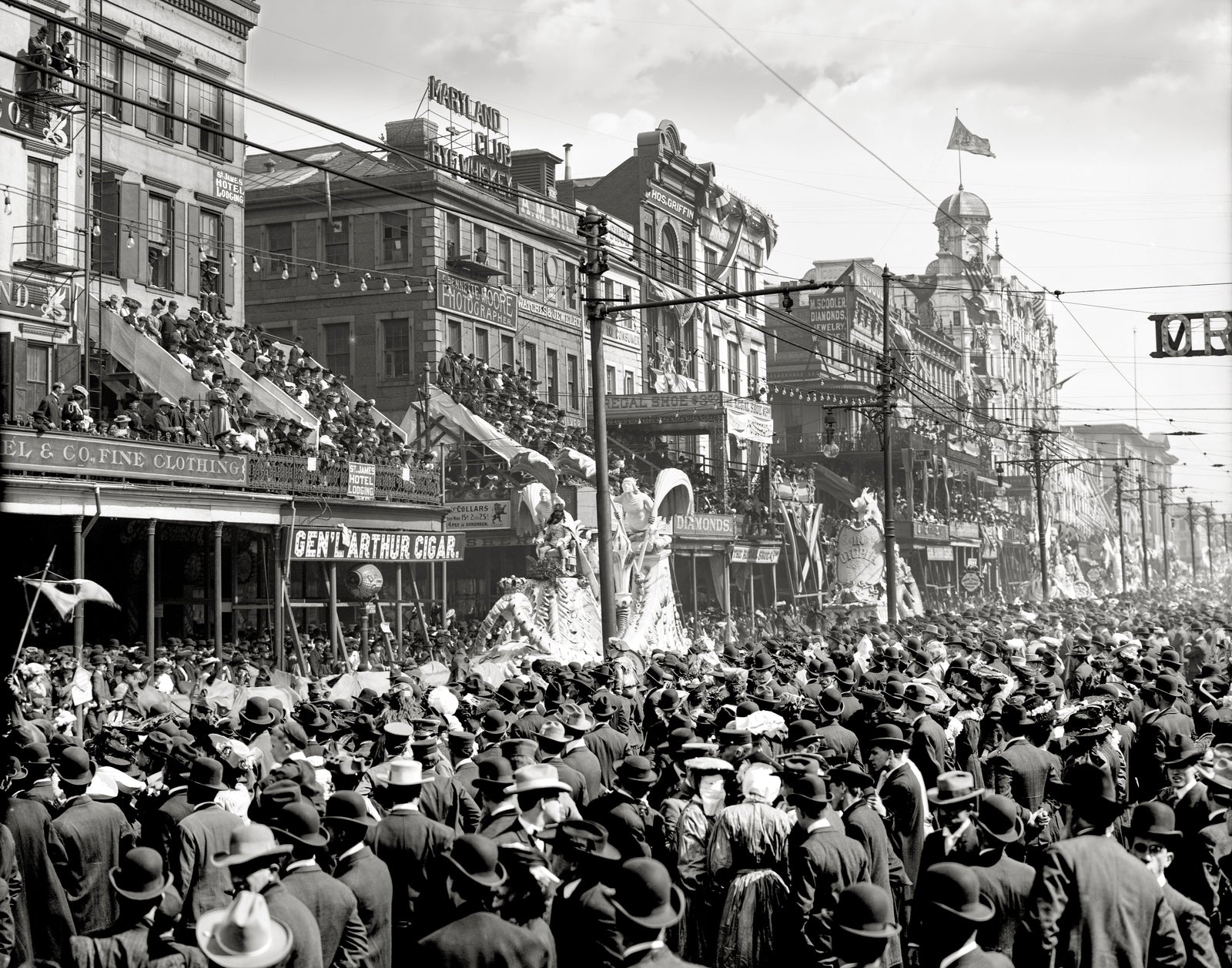 Mardi Gras Parade Photo, Red Pageant, New Orleans, LA, 1900 Historical Pix
