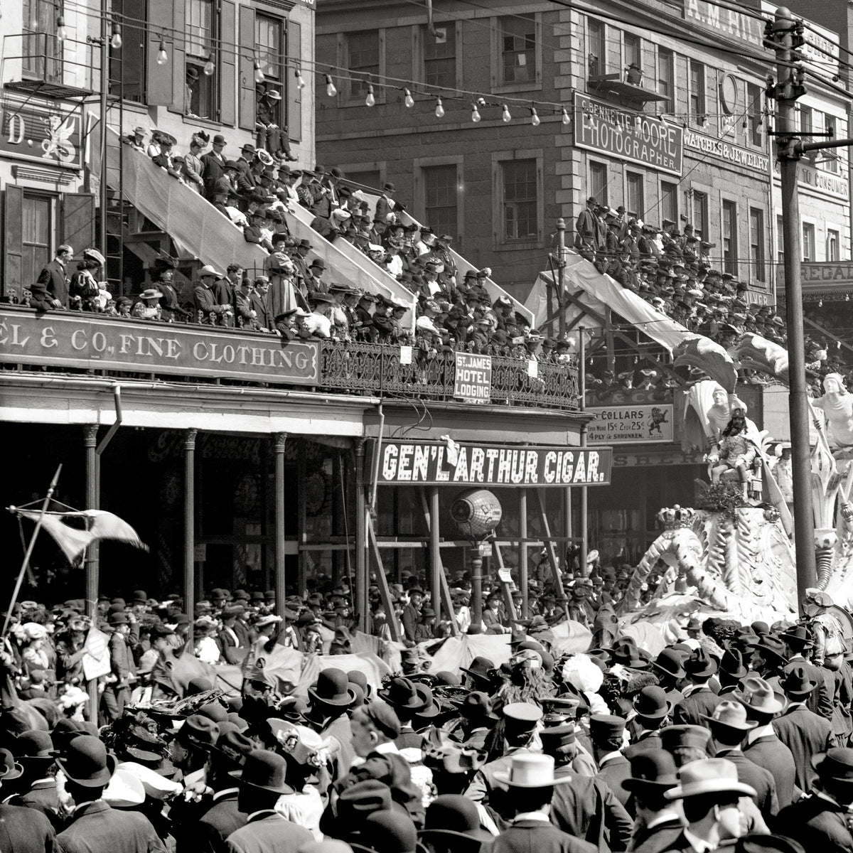 Mardi Gras Parade Photo, Red Pageant, New Orleans, LA, 1900 Historical Pix