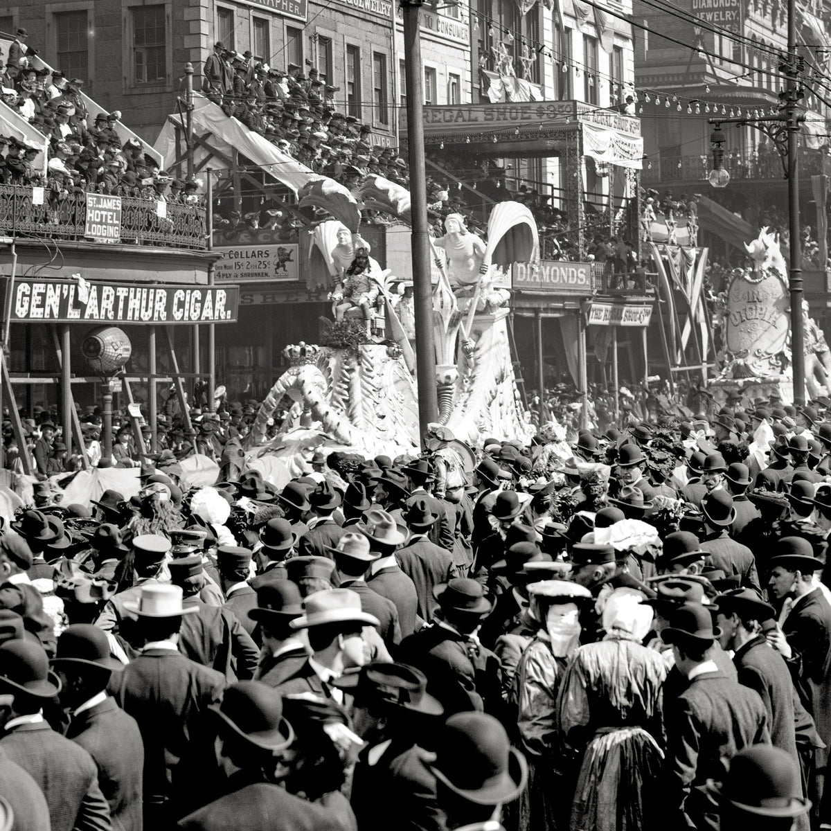 Mardi Gras Parade Photo, Red Pageant, New Orleans, LA, 1900 Historical Pix