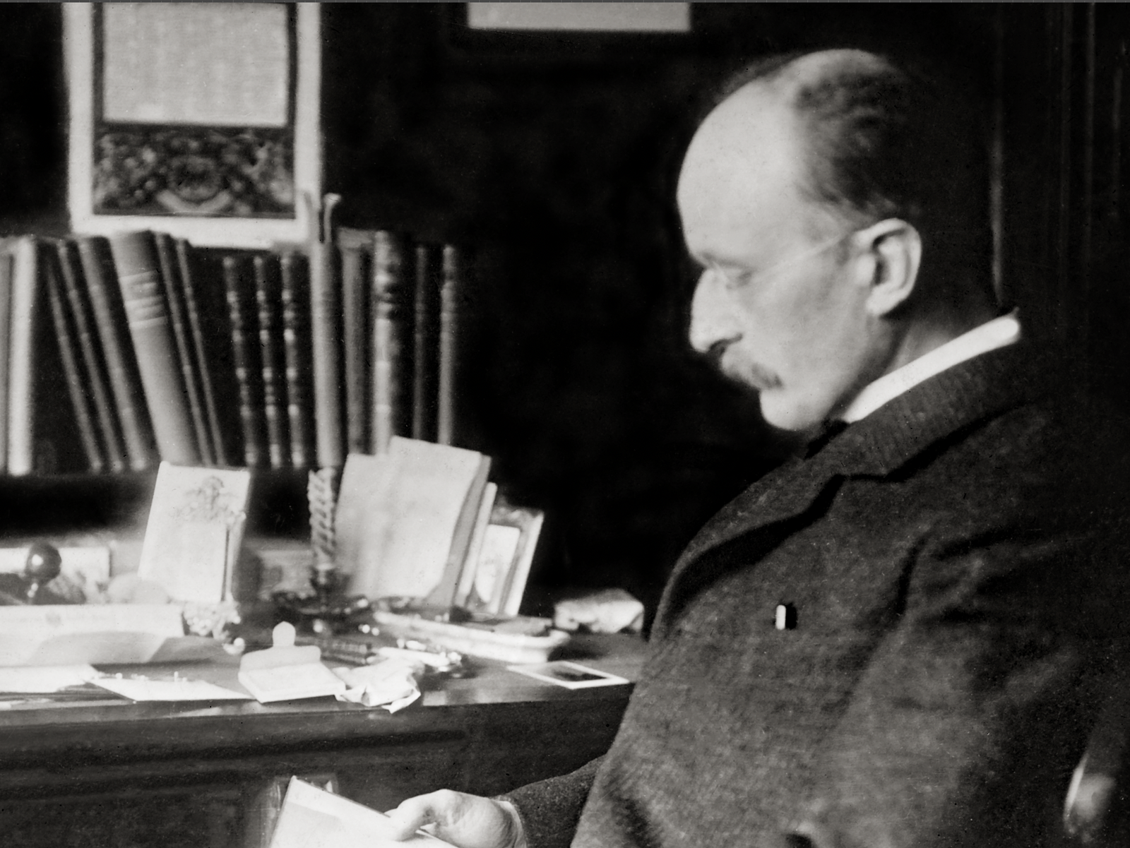 Max Planck Portrait, Seated at Desk, 1900 Historical Pix