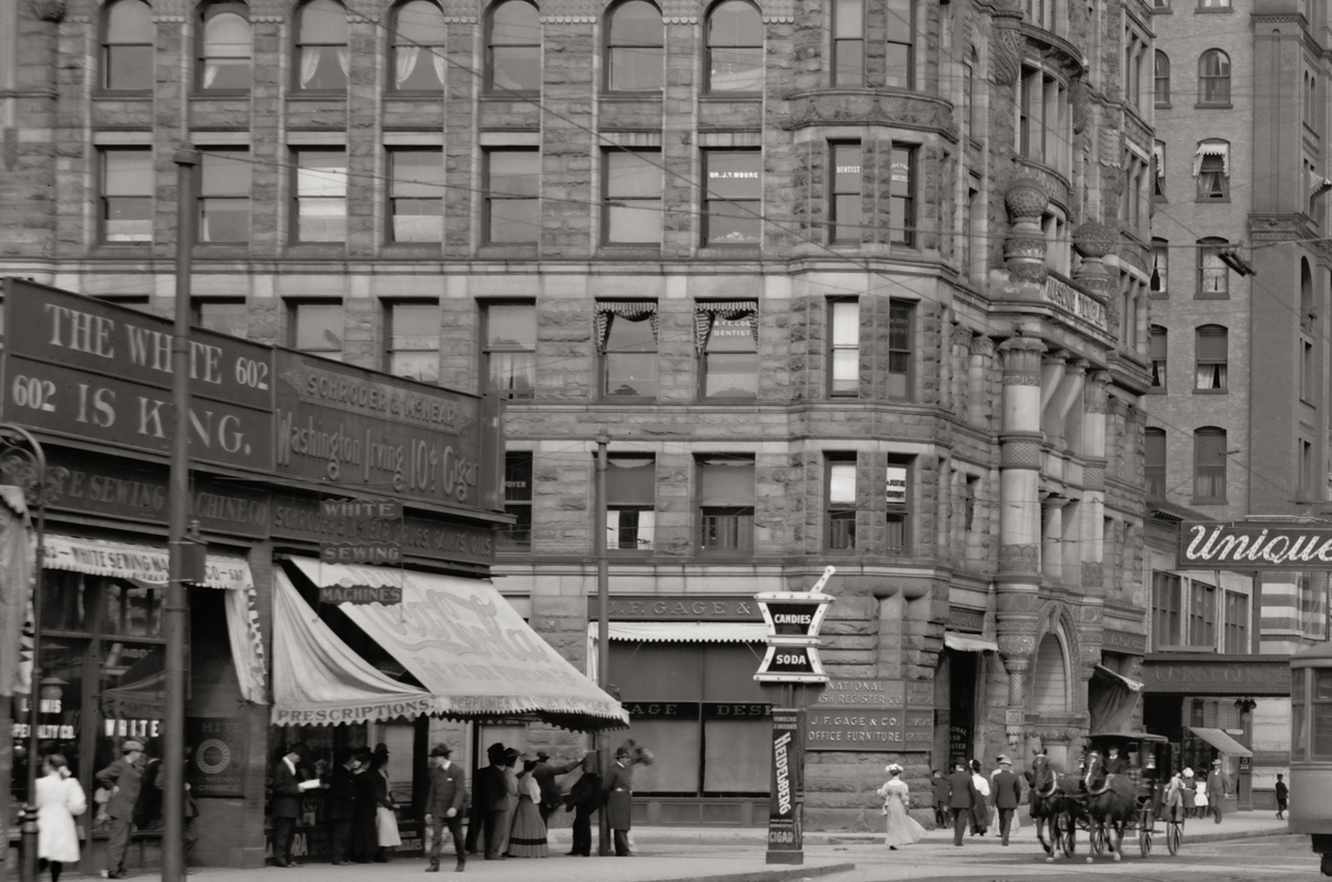 Minneapolis, Minnesota, Hennepin Avenue, 1908 Historical Pix