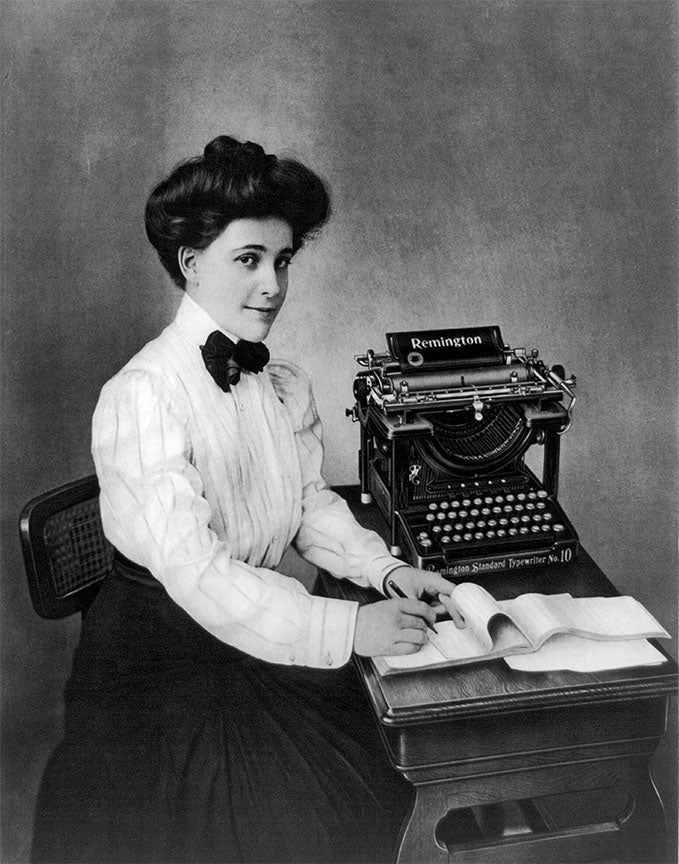 Ms. Remington Typewriter Portrait Historical Pix