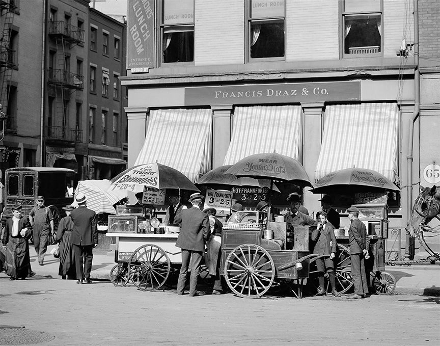 NYC Street Food Vendor, Early 1900s Photo, New York City Historical Pix