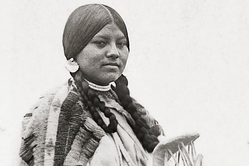 Cayuse Native American Indian Photo, Cayuse Woman on Horseback - Historical Pix