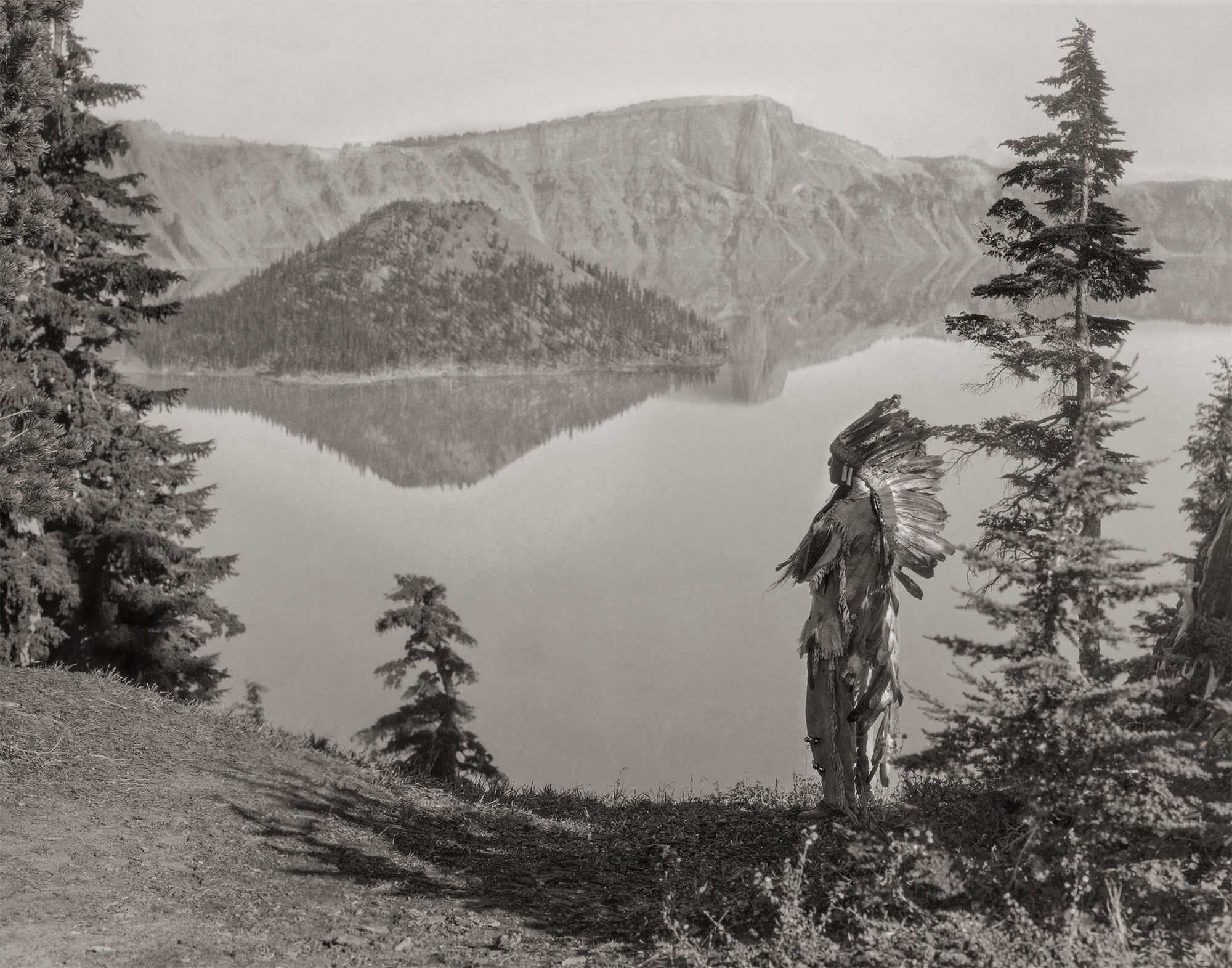 Native American Klamath Warrior, 1923 Historical Pix